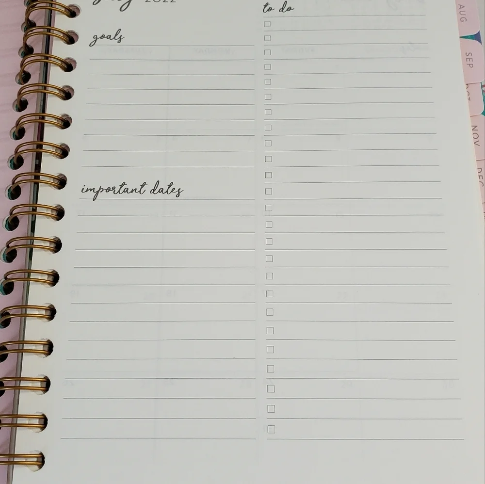 Clementine 2022/2023 Planner July 2022-June 2023 Insect Themed Hardcover Spiral